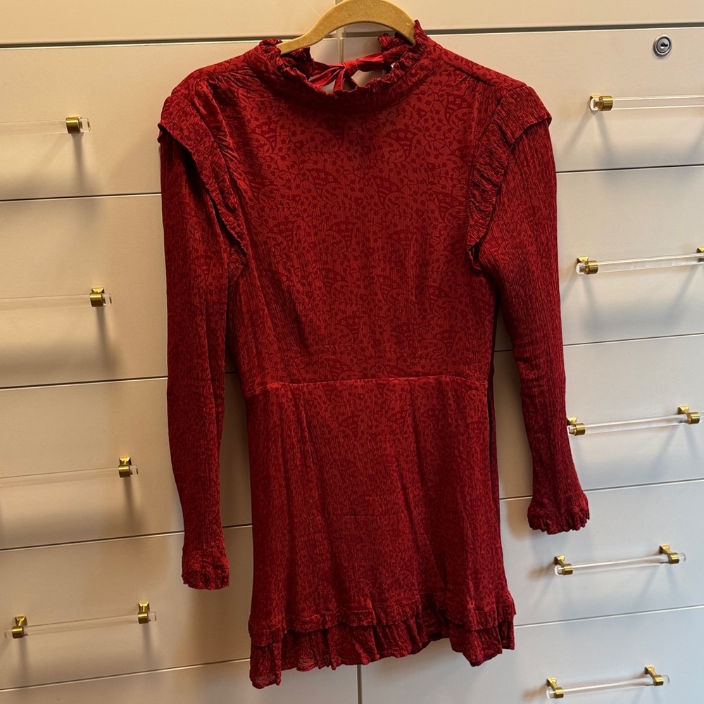 Cleobella Red Long Sleeve Dress Size Small